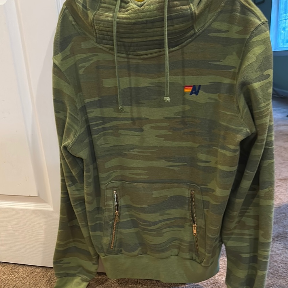 Aviator Nation Green Camouflage Hoodie